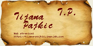 Tijana Pajkić vizit kartica
